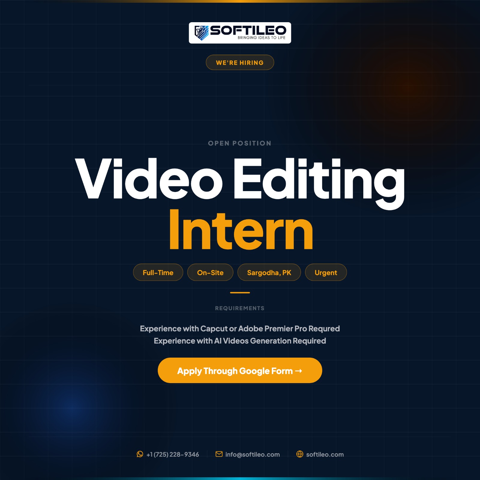 Hiring Video Editing Intern – Softileo